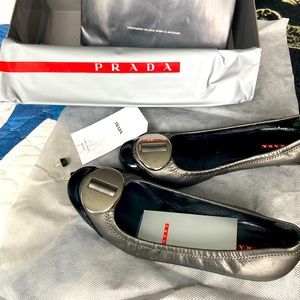 Prada shoes Grayish, silver and black